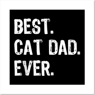 Best Cat Dad Ever Cool Daddy Fathers Day Ah Posters and Art